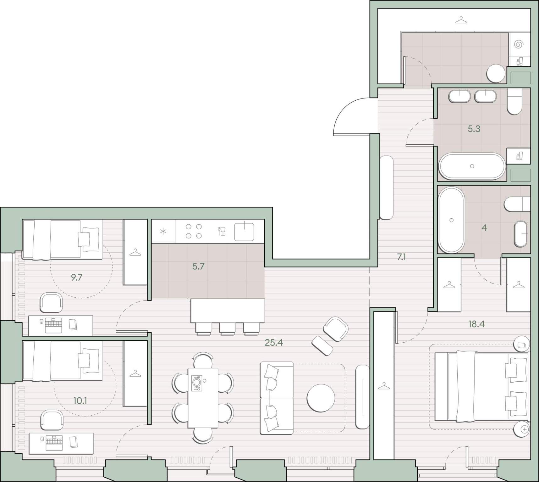Купить 3-комнатную квартиру