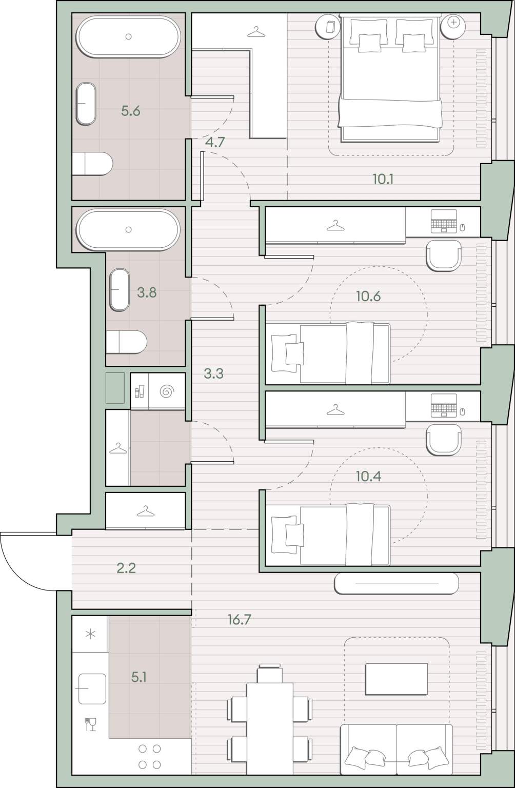 Купить 3-комнатную квартиру