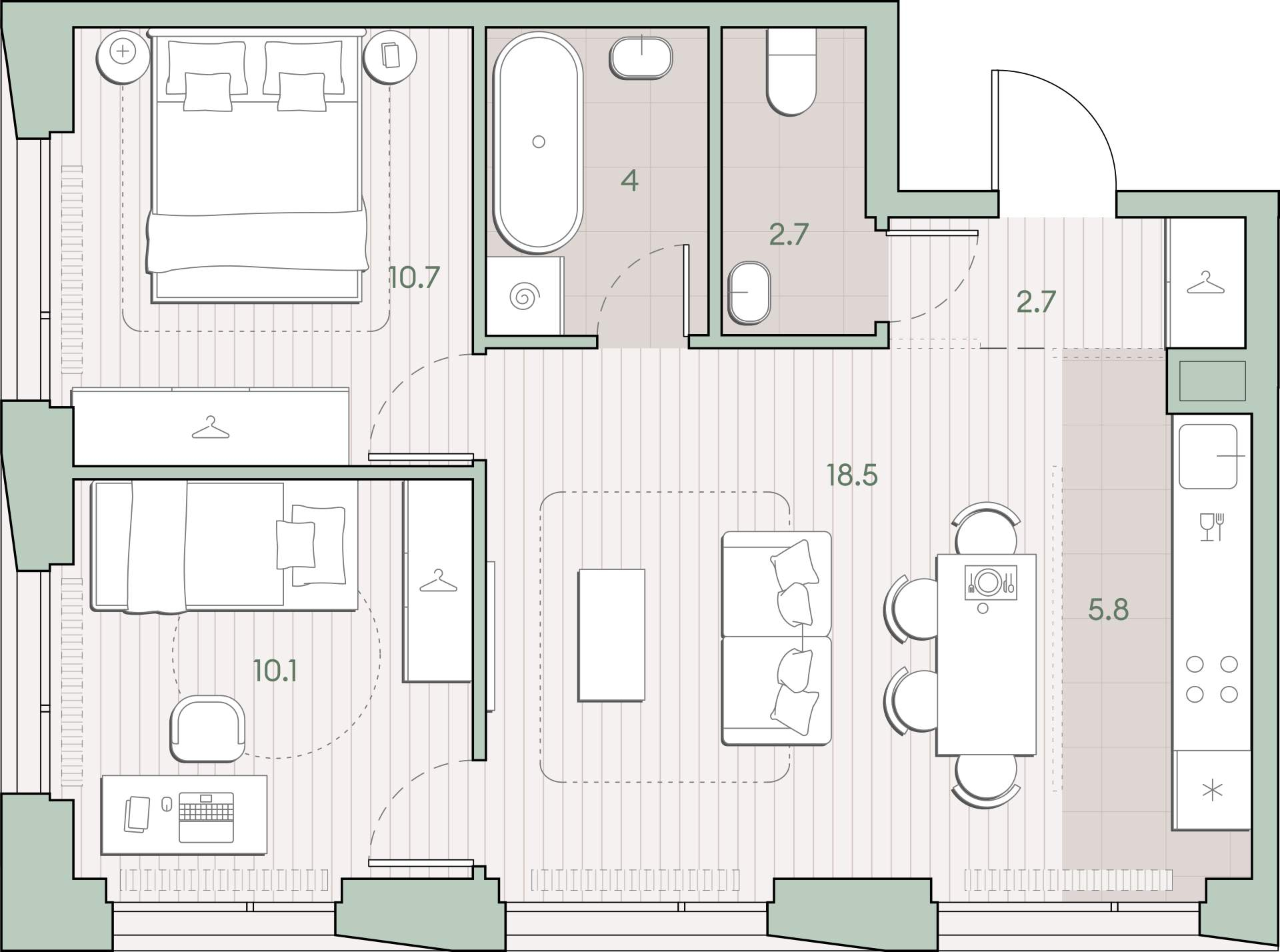Купить 2-комнатную квартиру