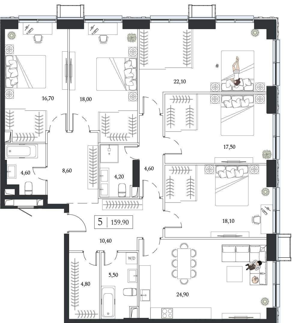 Купить 5-комнатную квартиру