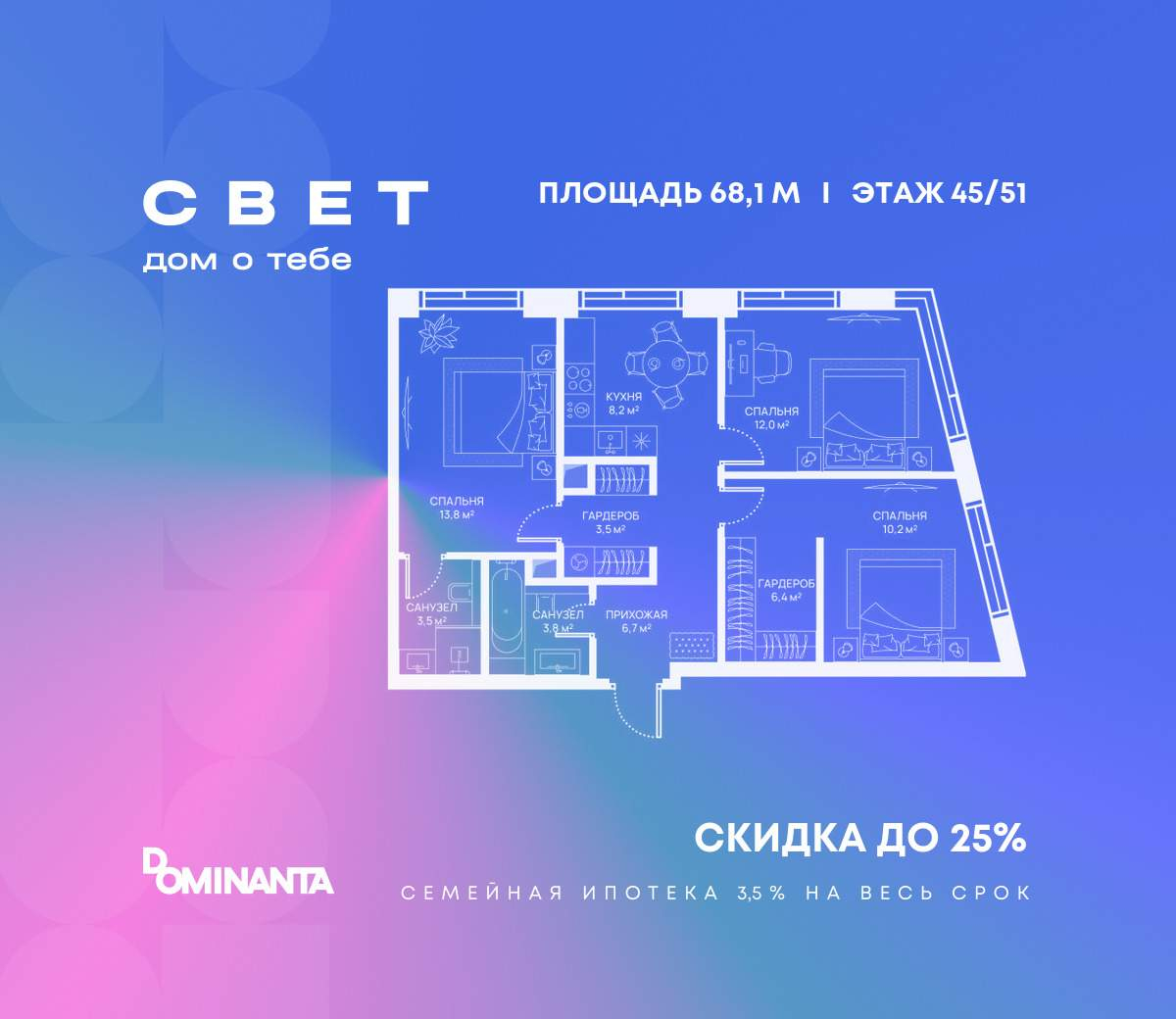 Купить 3-комнатную квартиру