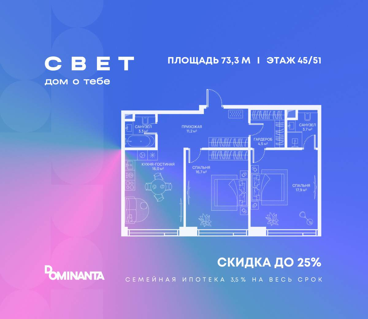 Купить 2-комнатную квартиру