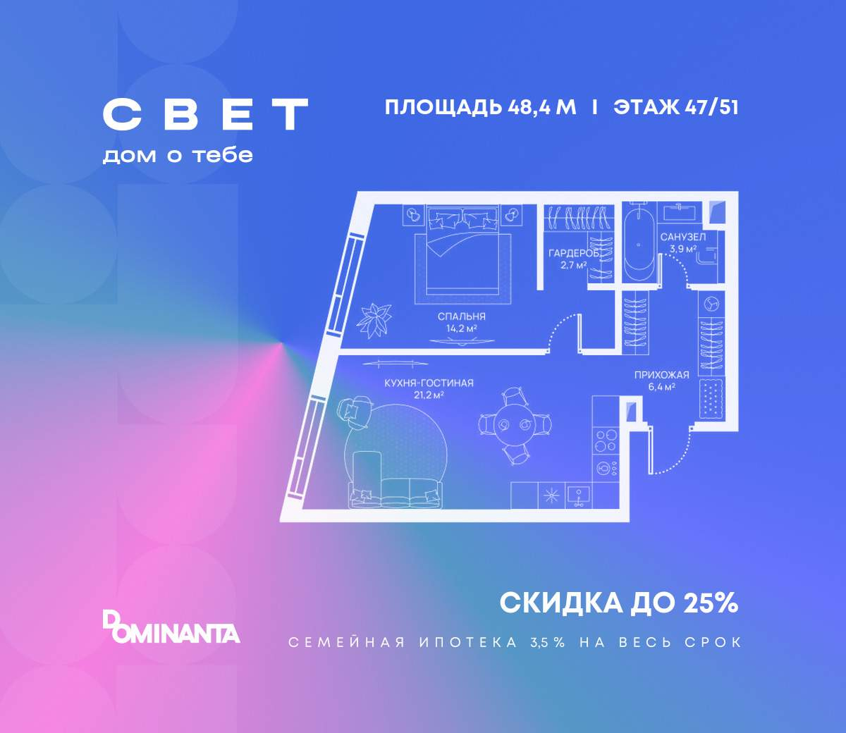 Купить 1-комнатную квартиру