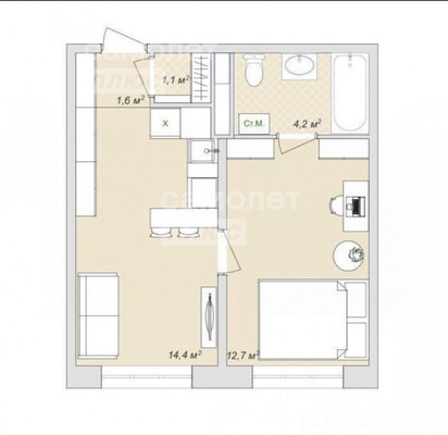 Купить 1-комнатную квартиру