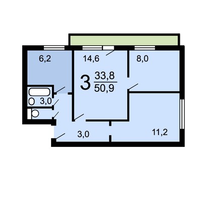Купить 3-комнатную квартиру