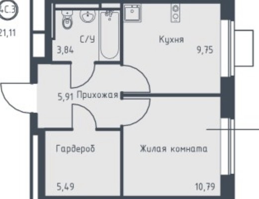 Купить 1-комнатную квартиру